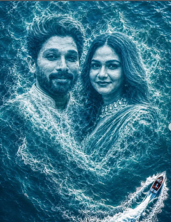 Ultra-Realistic Ocean Face Illusion Couple Drone Portrait AI Prompt Original