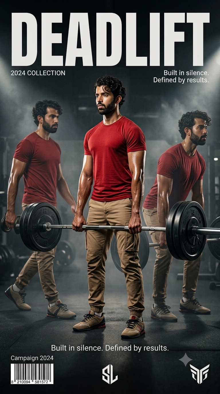 Luxury Cinematic Gym Mirror Selfie Editorial Poster AI Image Prompt (9:16) Original