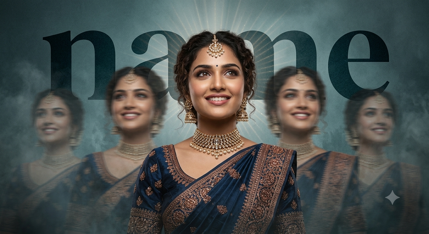 Cinematic Indian Bridal Poster with Bold Typography and Watercolor Texture AI Prompt Original