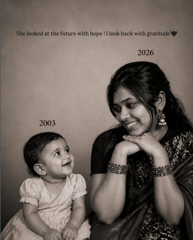 Realistic Childhood vs Present Self Portrait AI Photo Prompt (4:5) Original
