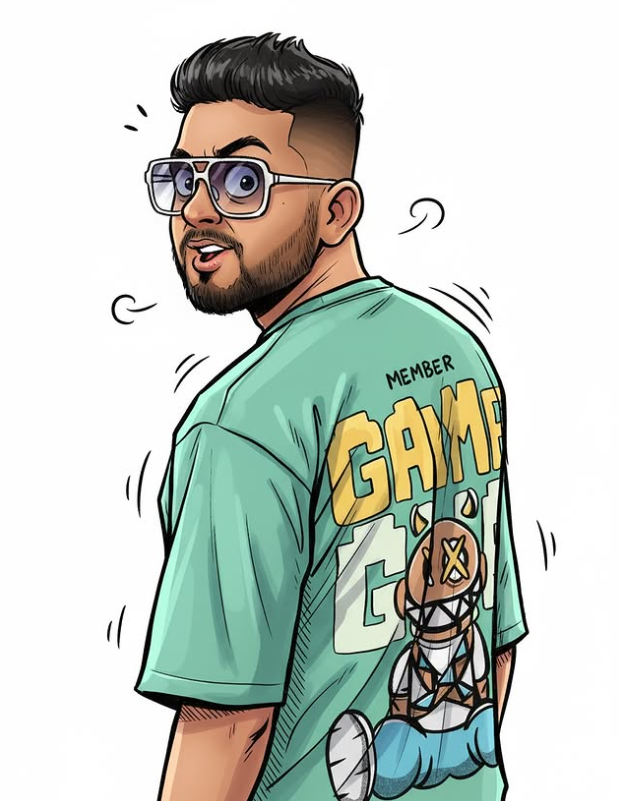Funny Sketch Cartoon Portrait Effect | Hand-Drawn Caricature Style AI Prompt Original
