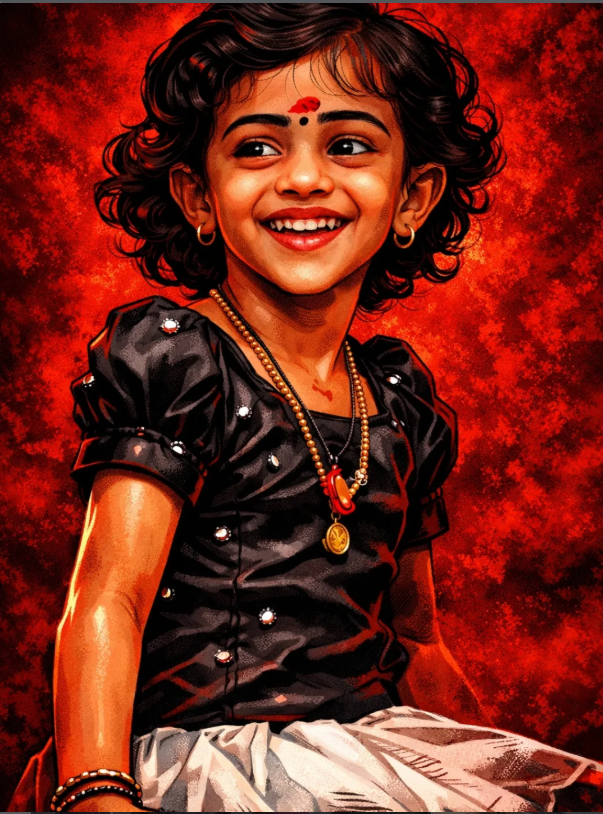 Cinematic Tamil Gangster Movie Poster AI Image Prompt | Red Comic Style Portrait Original